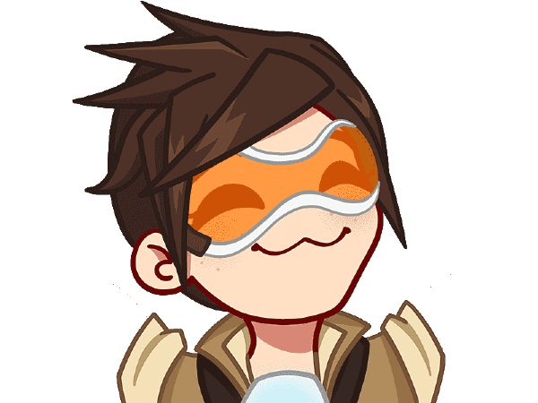 Tracer sonriendo Discord sticker
