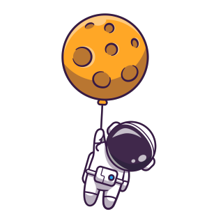 Astronaut Holding Moon Discord sticker