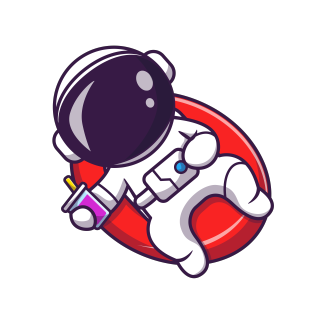 Astronaut Relax Discord sticker
