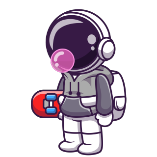 Astronaut Skateboard Discord sticker