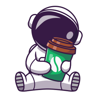 Astronaut Coffee Discord sticker