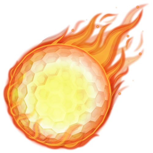 Flaming Golf Ball