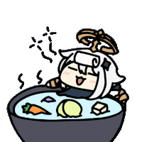 Paimon Drooling Foodie Discord sticker