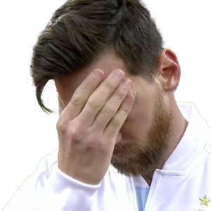 Facepalm Messi Discord sticker