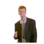 Rick Astley moving his body Discord sticker