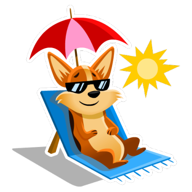 Dog on Picnic Discord sticker