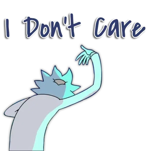 i Don't care Discord sticker