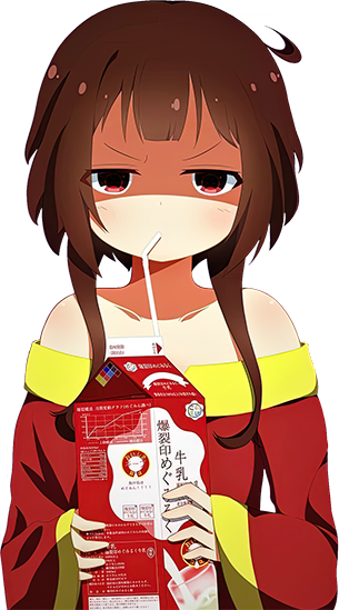 MeguAngryStareSip Discord sticker