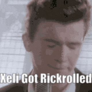 xeli got rickrolled Discord sticker