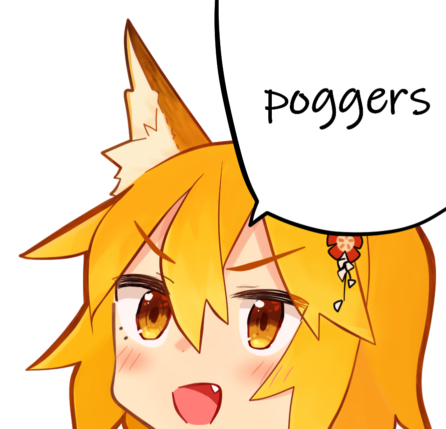 senko poggers Discord sticker