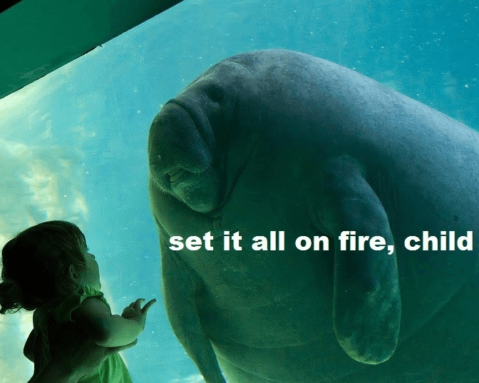 Set it all on fire child Discord sticker