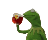 Tea sip fast | Kermit Discord sticker