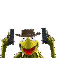 Cowboy guns | Kermit Discord sticker