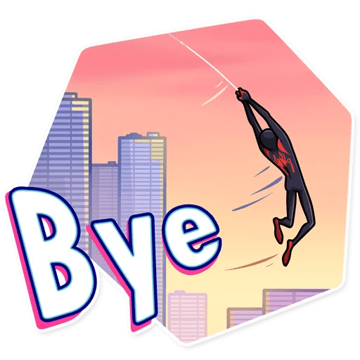 Spidey bye Discord sticker