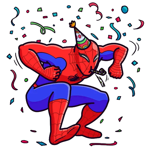 Spidey Celebrate Discord sticker