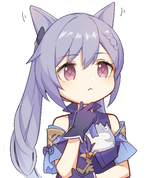 Keqing Think Discord sticker