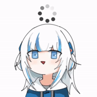 Gura Thinking Discord sticker