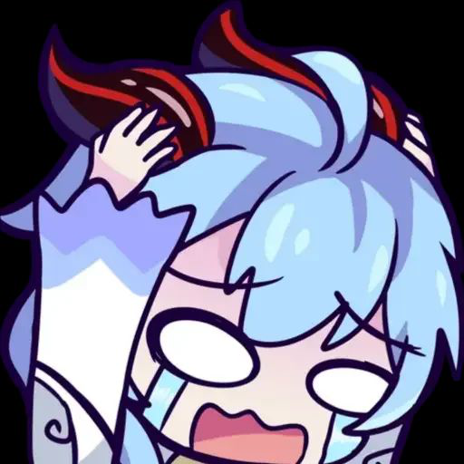 ganyu panik Discord sticker