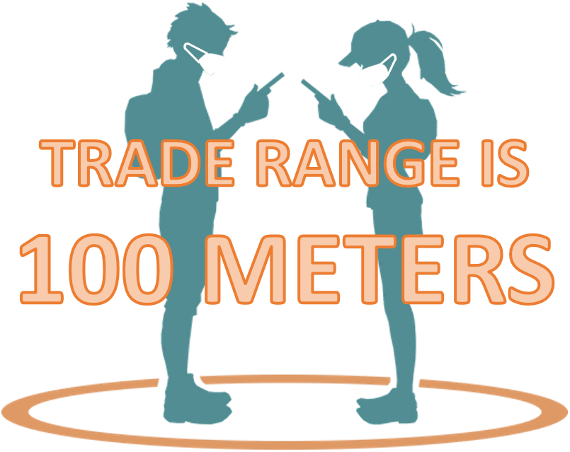 Trade Range is 100 Meters! Discord sticker
