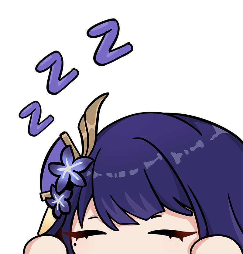 Raiden Sleeping (lodochi#9178) Discord sticker