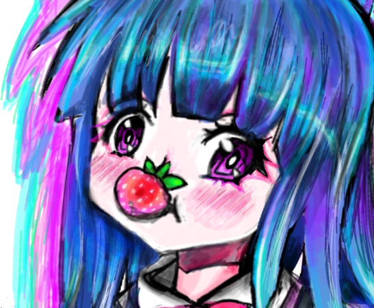 Rika Nom Strawberry Discord sticker