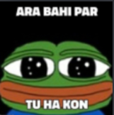 arre bhai par tu hai kaun Discord sticker