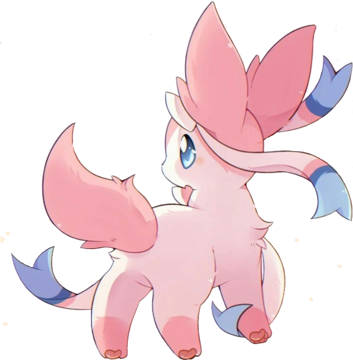 Cute Peaking Sylveon Discord sticker