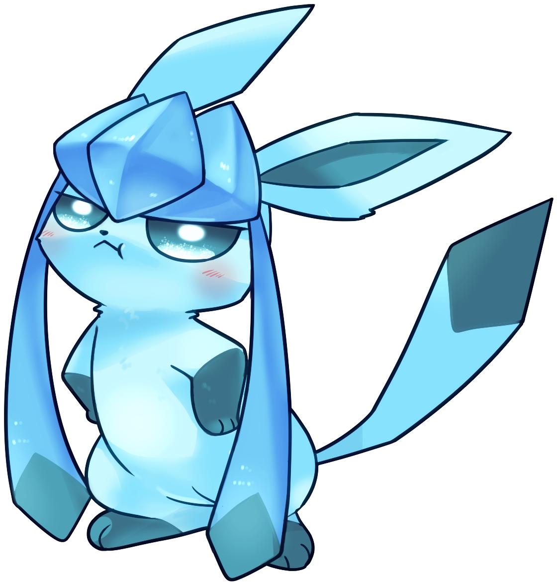 Glaceon Angry Discord sticker