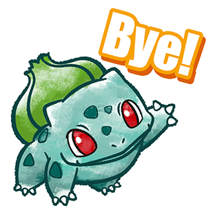 Bulbasaur Bye!!! Discord sticker