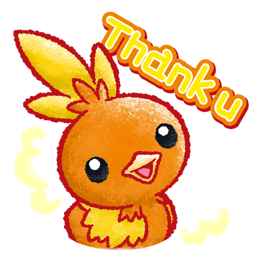 Torchic Thank You Discord sticker