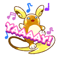 Alolan Raichu Yay Amazed Discord sticker