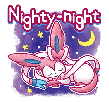 Sylveon Wishing Good Night Discord sticker