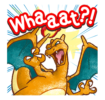 Charizard Shocked : What??! Discord sticker