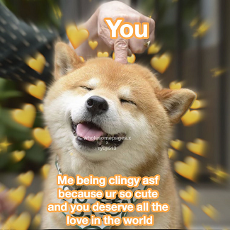 Wholesome: Doggie Gold Heart Discord sticker