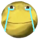 smiling XOK with tear Discord sticker