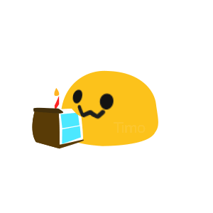 Blob birthday Discord sticker