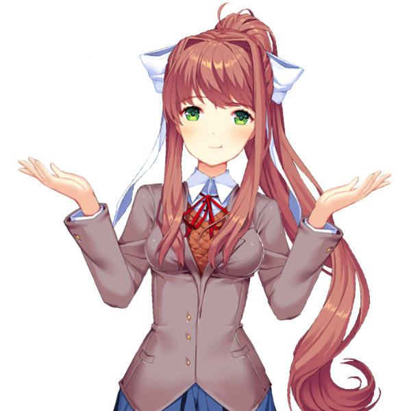 Monika: "I Don't Know" Discord sticker