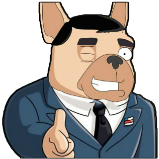 Bohemian Buldog Dad winks! Discord sticker
