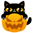 Cat Orange Pumpkin Discord sticker