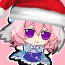 Christmas Yuyuko Discord sticker