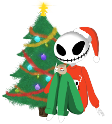 sneaky christmas Discord sticker