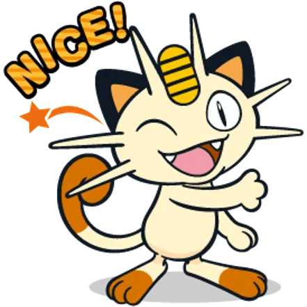 Mauzi Meowth Nice! Discord sticker