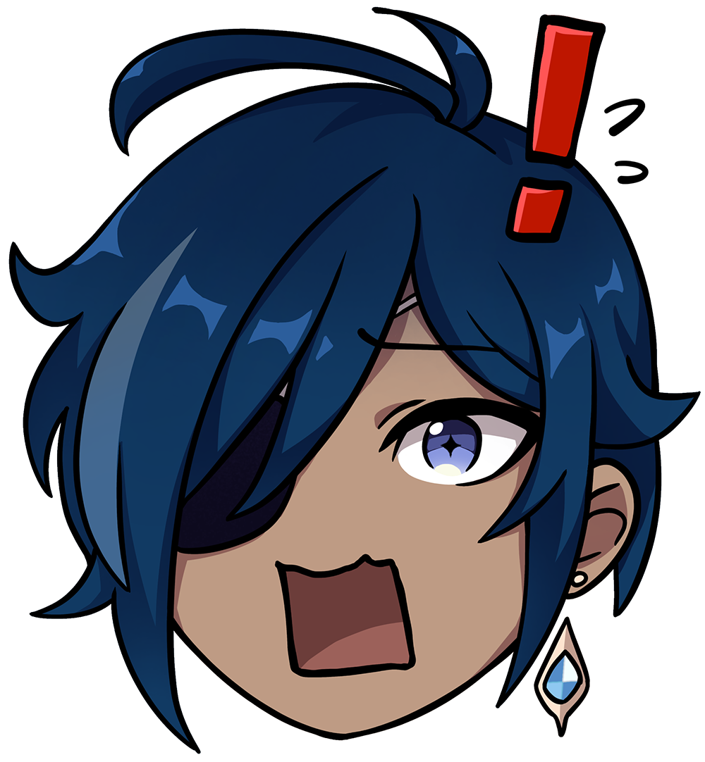 Kaeya Shocked (lodochi) Discord sticker