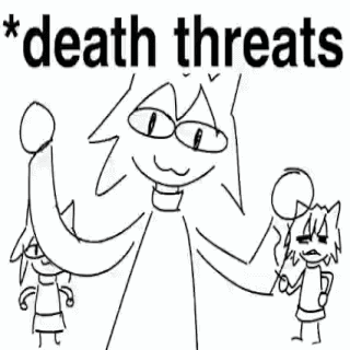 death threats Discord sticker