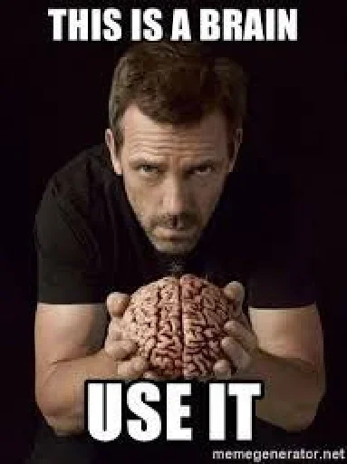 use your brain Discord sticker