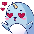 p2unarwhalloves Discord sticker