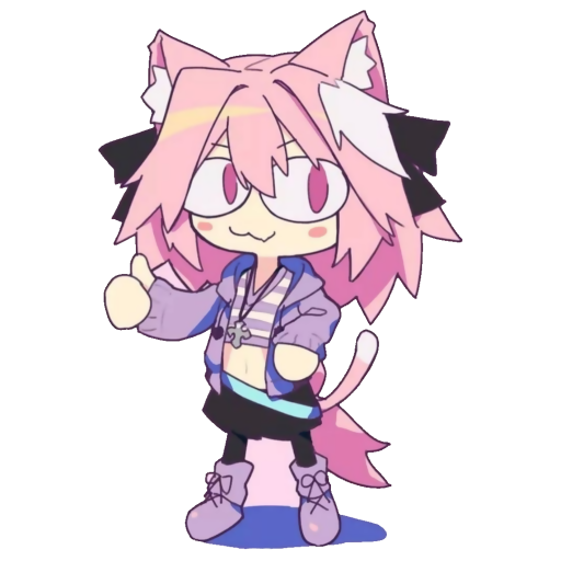 Neco Astolfo thumbs up Discord sticker