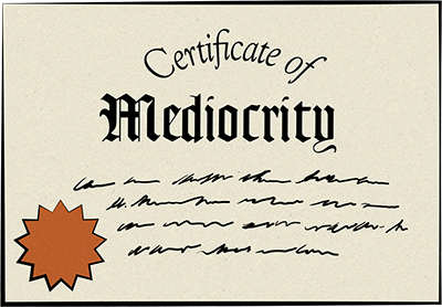 Certificate Of Mediocrity Discord sticker