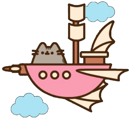 Pusheen Airship Discord sticker