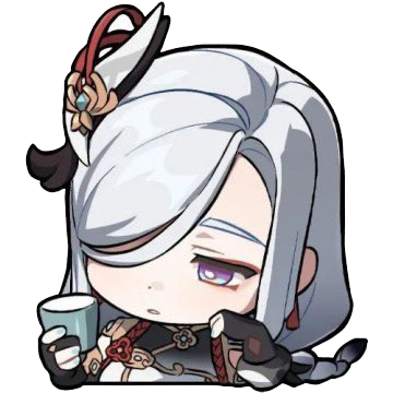 Shenhe Sigh Tea Discord sticker